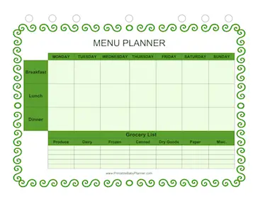 Menu Planner